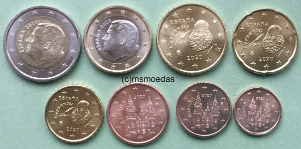Spanien Euro KMS 2020 (1 Cent bis 2 Euro)
