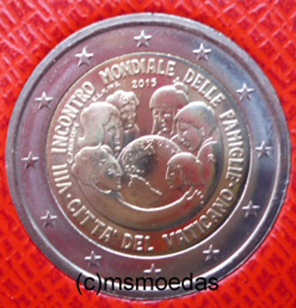 Vatikan 2 Euro Gedenkmünze 2015 Weltfamilientreffen Philadelphia Numisbrief
