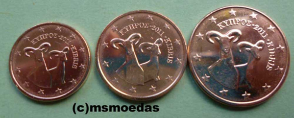 Zypern 1+2+5 Euro-Cent 2012