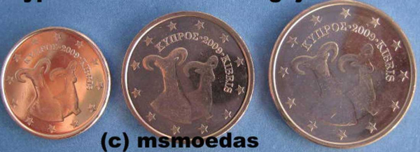 Zypern 1+2+5 Euro-Cent 2009