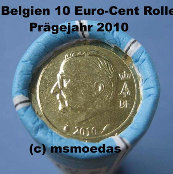 Belgien 10 Cent Rolle 2010 Euromünzen