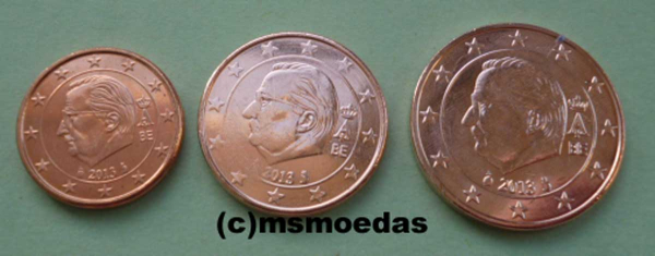 Belgien 1+2+5 Euro-Cent 2013