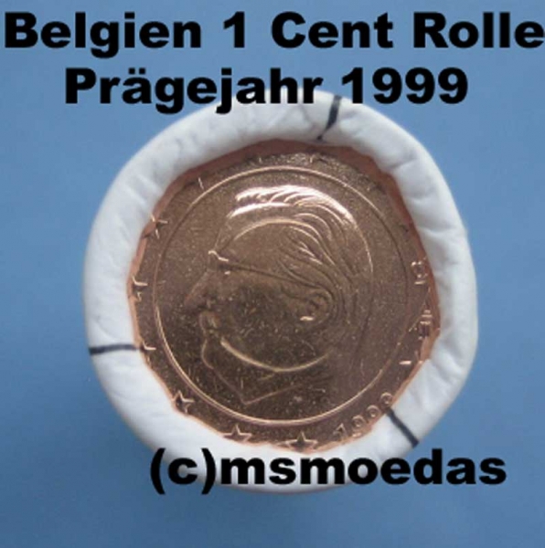 Belgien 1 Cent Rolle 1999 Euromünzen
