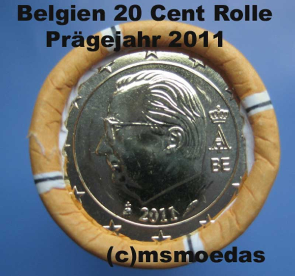 Belgien 20 Cent Rolle 2011 Euromünzen
