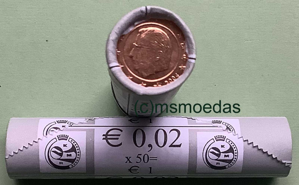 Belgien 2 Cent Rolle 2004 Euromünzen