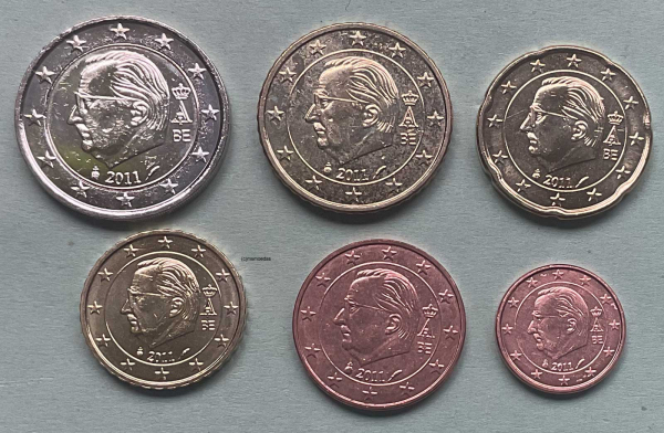Belgien Euro KMS (klein) 2011 (1 Cent, 5 Cent, 10 Cent, 20 Cent, 50 Cent, 2 Euro)