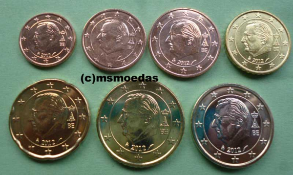 Belgien Euro KMS (klein) 2012 (1 Cent, 2 Cent, 5 Cent, 10 Cent, 20 Cent, 50 Cent, 1 Euro)