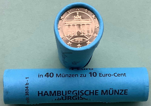 Deutschland 10 Cent Rolle 2022 (J) Hamburg