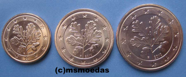 Deutschland 1+2+5 Euro-Cent 2012 (F) Stuttgart