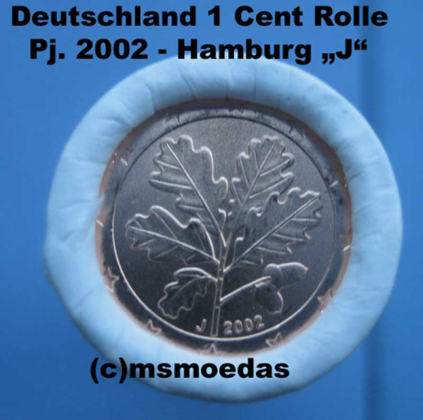 Deutschland 1 Cent Rolle 2002 (J) Hamburg