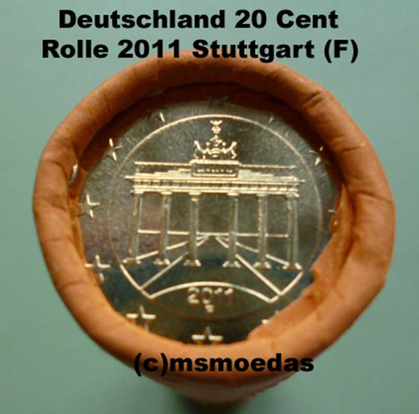 Deutschland 20 Cent Rolle 2011 (F) Stuttgart