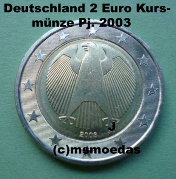 Deutschland 2 Euro Kursmünze 2003 (J) Hamburg