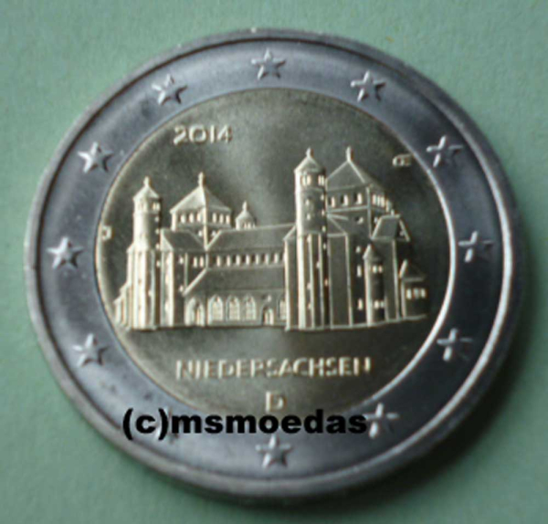 Deutschland 2 Euro Gedenkmünze 2014 Niedersachsen (F) Stuttgart