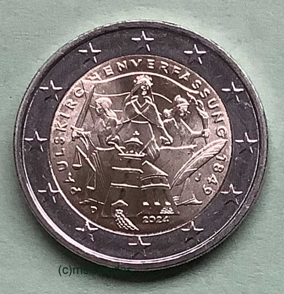 Deutschland 2 Euro Gedenkmünze 2024 Paulskirchenverfassung (A)