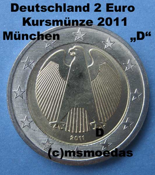 Deutschland 2 Euro Kursmünze 2011 (D) München