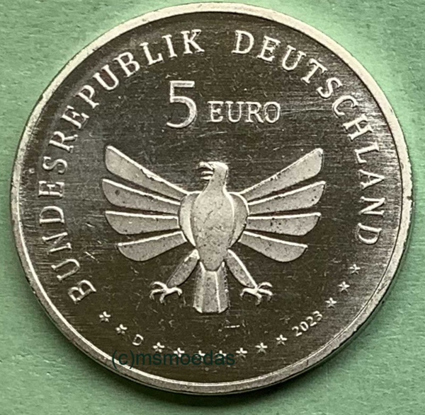 Deutschland 5 Euro 2023 Mauerbiene Sondermünze (D) München