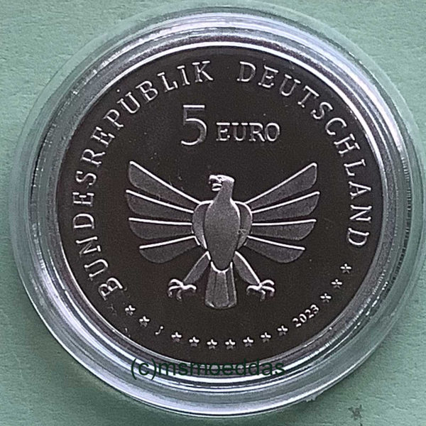 Deutschland 5 Euro 2023 Prachtlibelle Sondermünzen J (Hamburg) Proof