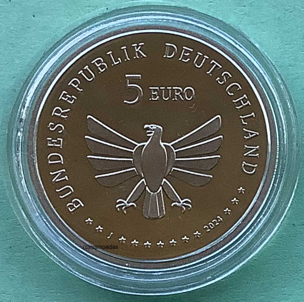 Deutschland 5 Euro 2024 Steinhummel Sondermünzen J (Hamburg) Proof