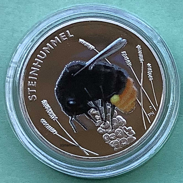 Deutschland 5 Euro 2024 Steinhummel Sondermünzen J (Hamburg) Proof