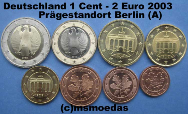 Deutschland Euro KMS (1 Cent bis 2 Euro) 2003 A (Berlin)