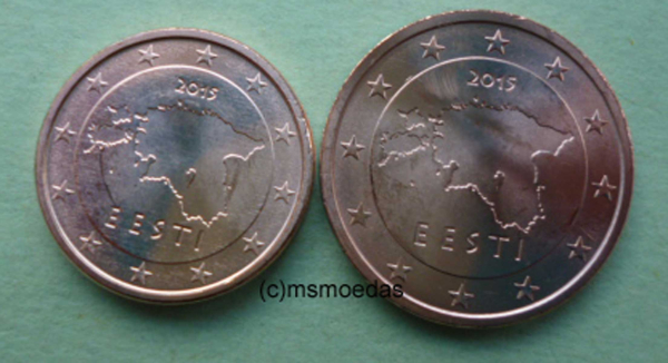 Estland 1+2 Cent Münzen 2015 Euromünzen