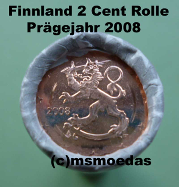 Finnland 2 Cent Rolle 2008
