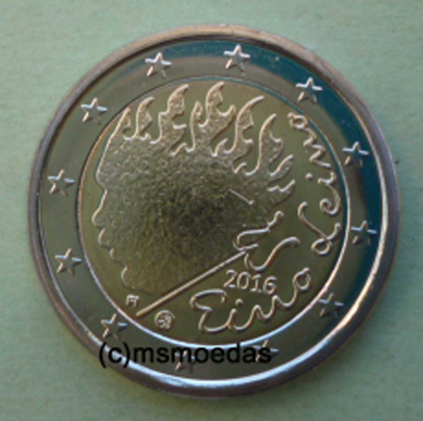 Finnland 2 Euro Gedenkmünze 2016 Eino Leino