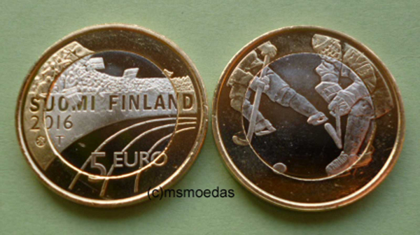 Finnland 5 Euro Sondermünze 2016 Eishockey