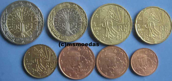 Frankreich Euro KMS 2021 (1 Cent bis 2 Euro) BU