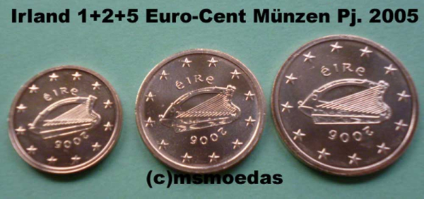 Irland 1+2+5 Euro-Cent 2005