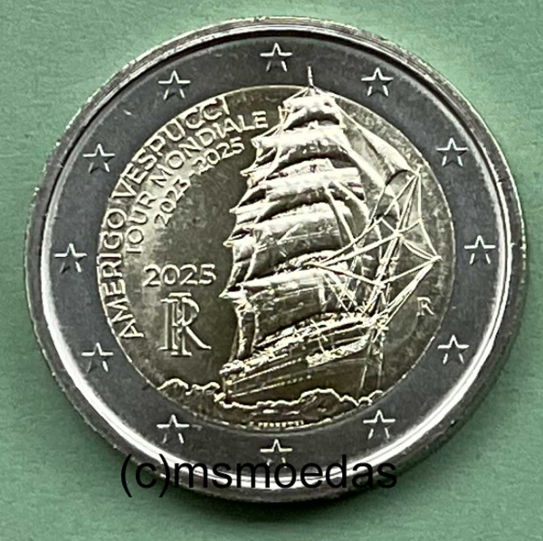 Italien 2 Euro Gedenkmünze 2025 Amerigo Vespucci