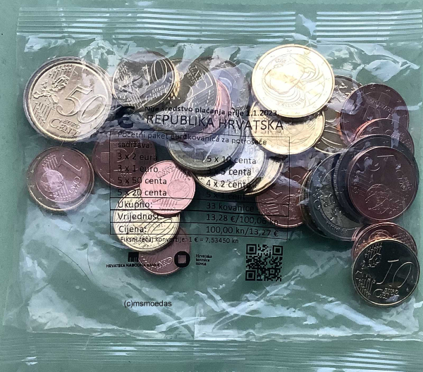 Kroatien Starterkit Euromünzen 2023 - 33 Euromünzen