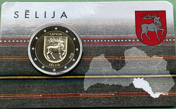 Lettland 2 Euro CoinCard 2025 Selija Gedenkmünze