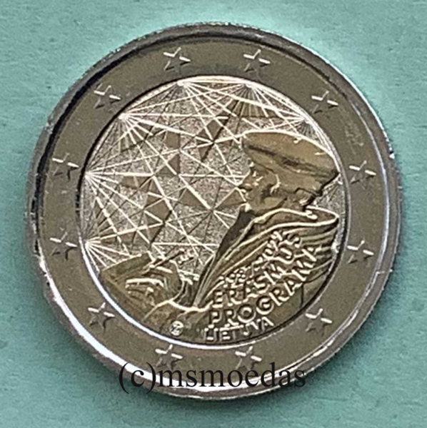 Litauen 2 Euro Gedenkmünze 2022 Erasmus-Programm