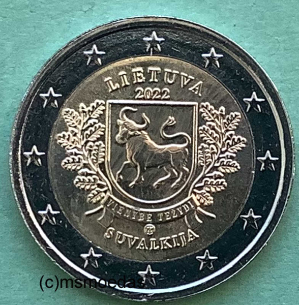 Litauen 2 Euro Gedenkmünze 2022 Region Suvalkija