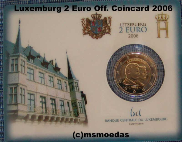 Luxemburg 2 Euro CoinCard 2006 Henri + Guillaume BU