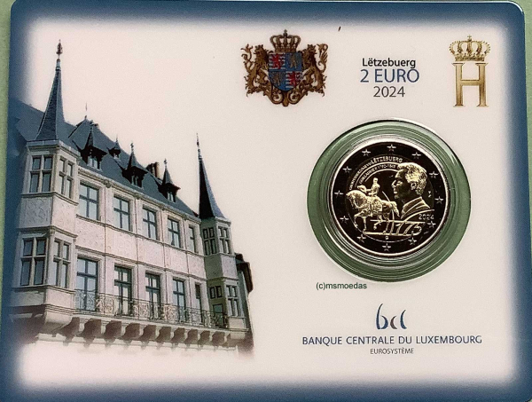 Luxemburg 2 Euro CoinCard 2024 Guillaume II Gedenkmünze