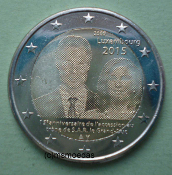 Luxemburg 2 Euro Gedenkmünze 2015 Großherzog Henri