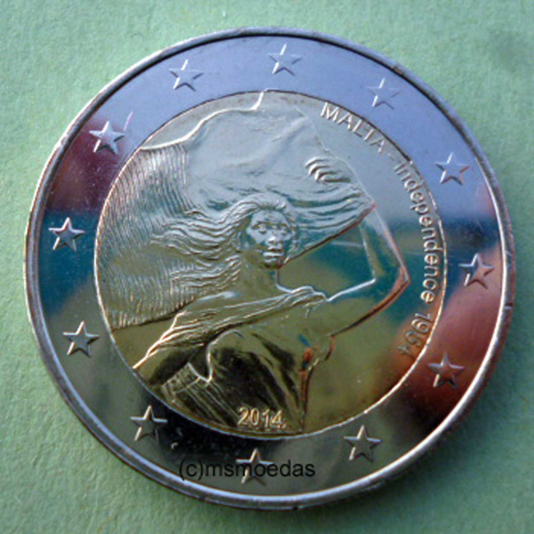Malta 2 Euro Gedenkmünze 2014 Unabhängigkeit