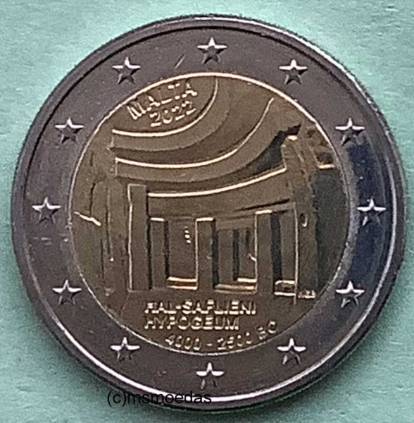 Malta 2 Euro Gedenkmünze 2022 Hal Saflieni Hypogeum