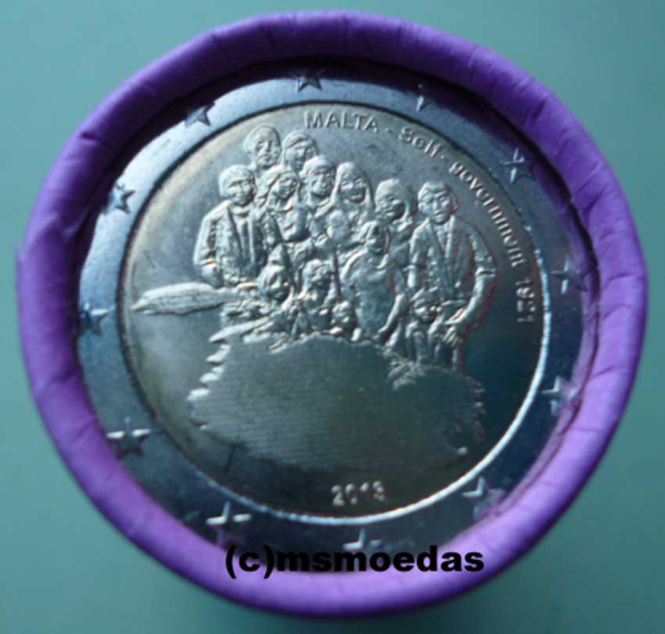 Malta 2 Euro Rolle Gedenkmünzen 2013 Autonomie