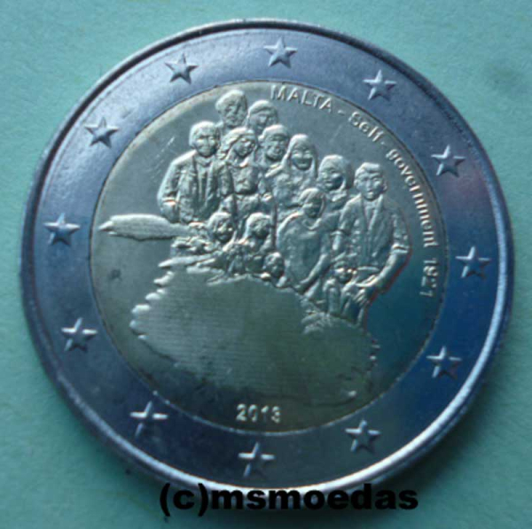 Malta 2 Euro Gedenkmünze 2013 Autonomie