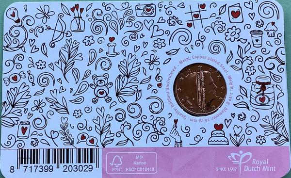 Niederlande 1 Cent CoinCard 2025 Für meine Nummer Eins