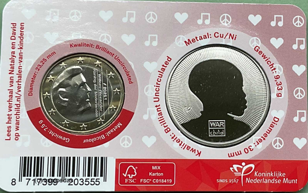 Niederlande 1 Euro 2025 CoinCard WAR Child