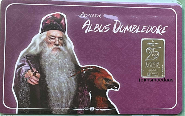 Niederlande 2026 Harry Potter 1 Gramm Silberbarren in Münzkarte Albus Dumbledore