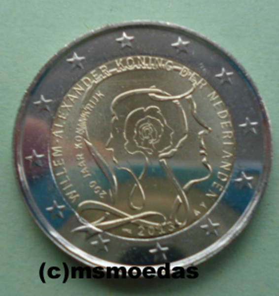 Niederlande 2 Euro Rolle Gedenkmünzen 2013 Königreich