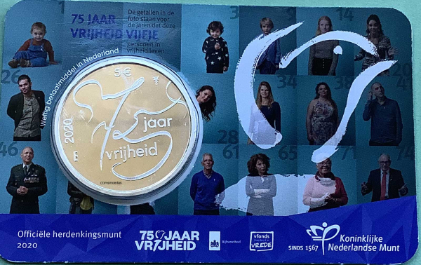 Niederlande 5 Euro CoinCard 2020 Freiheit Sondermünze