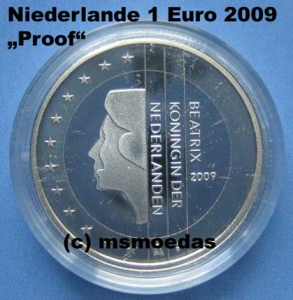 Niederlande 1 Euro 2009 Spiegelglanz