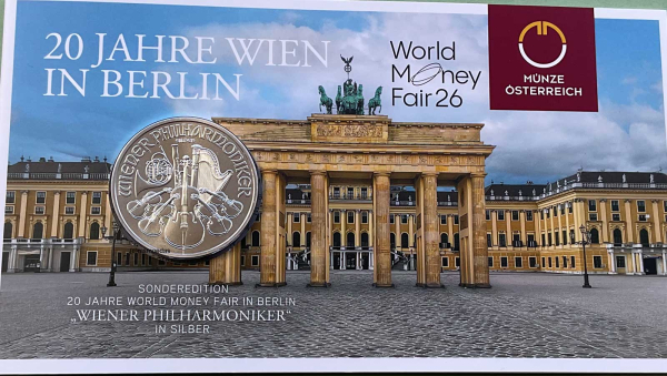 Oesterreich Silbermünze 1 Unze 1 oz 2026 Philharmoniker WMF 1,50 Euro Münze Blister