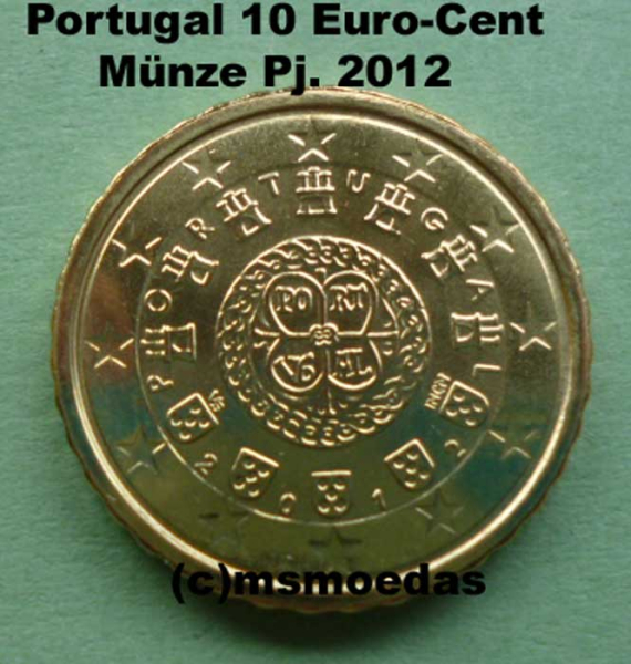 Portugal 10 Euro-Cent 2012 Stempelglanz